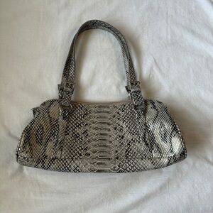 snake print shoulder bag